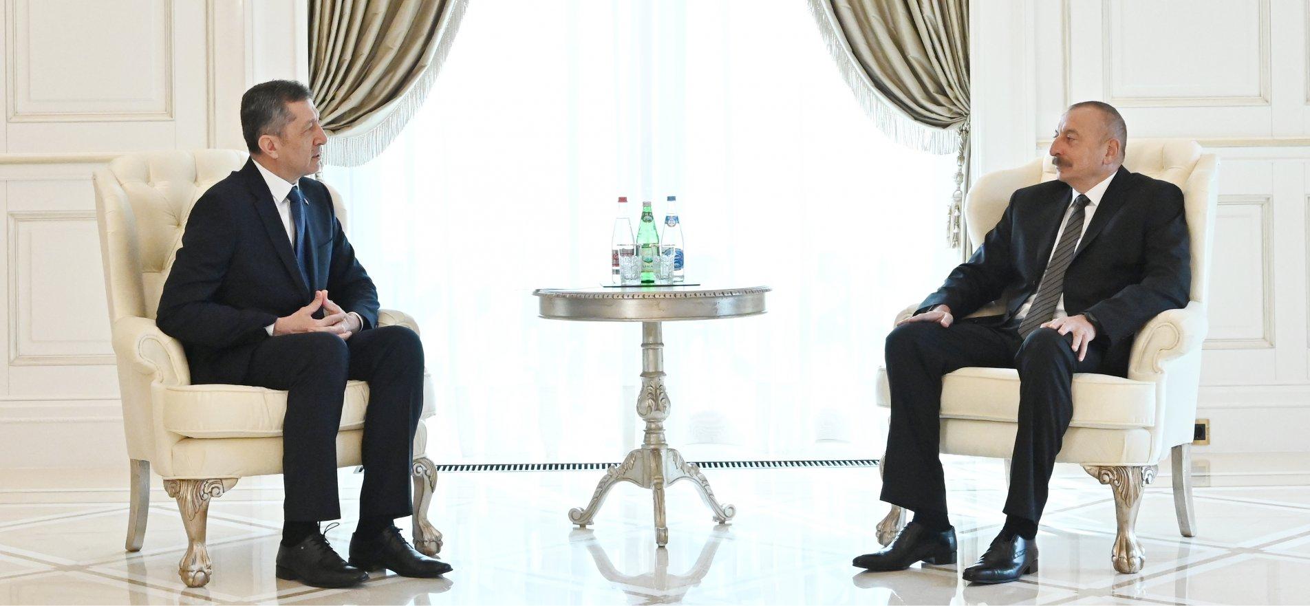 MINISTER OF NATIONAL EDUCATION SELÇUK VISITED AZERBAIJANI PRESIDENT ALIYEV