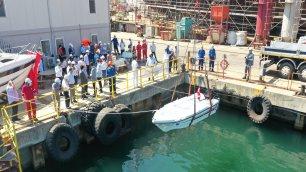 BOAT BUILT BY VOCATIONAL HIGH SCHOOL STUDENTS LAUNCHED IN THE MARMARA SEA