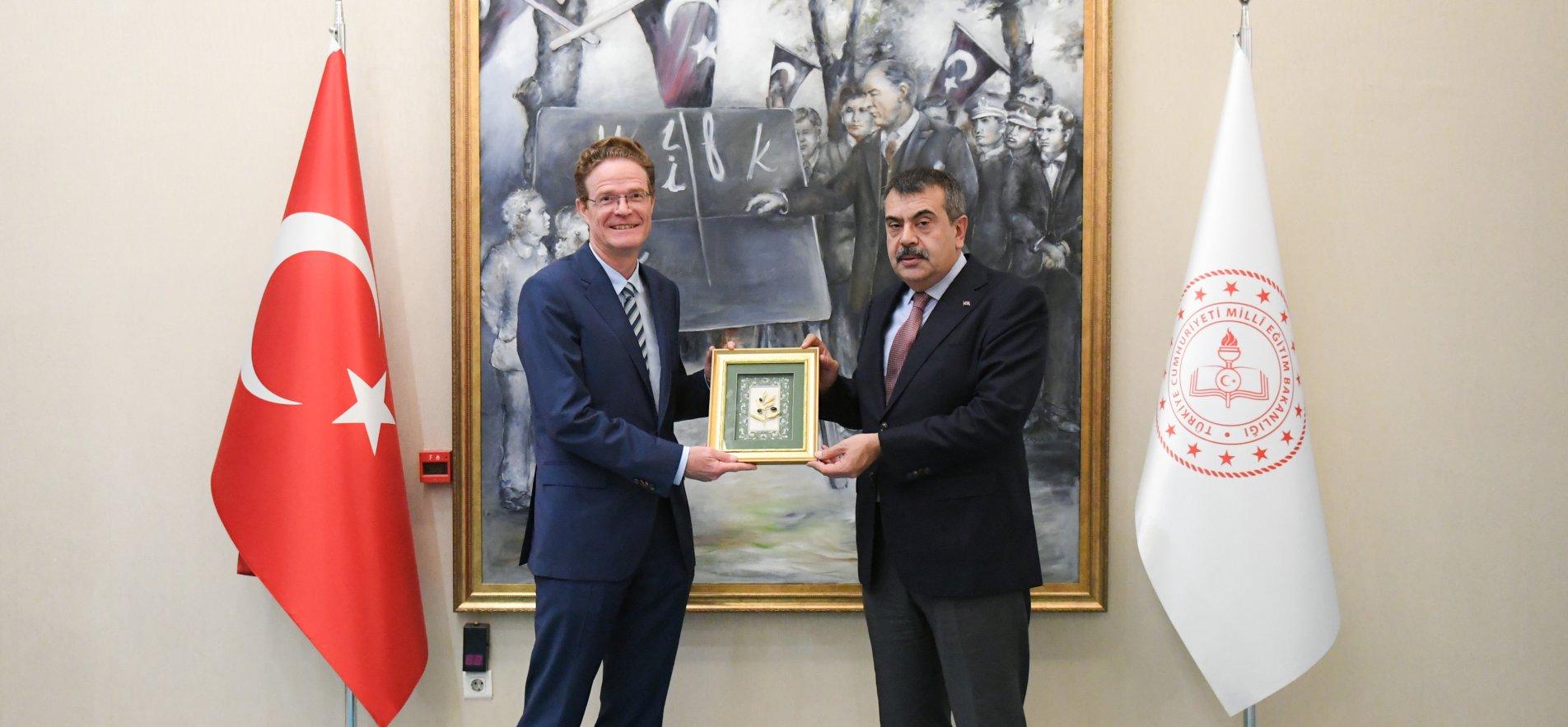 MINISTER TEKİN RECEIVES THE HEAD OF EU DELEGATION TO TÜRKİYE MEYER-LANDRUT